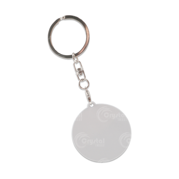 Metal Keychain (Silver / White)