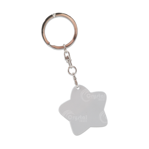 Metal Keychain (Silver / White)