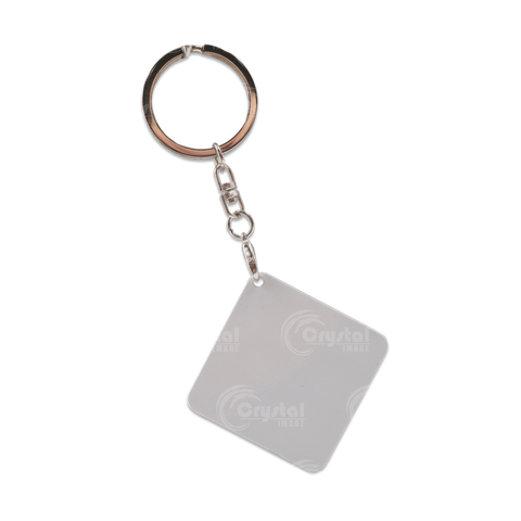 Metal Keychain (Silver / White)