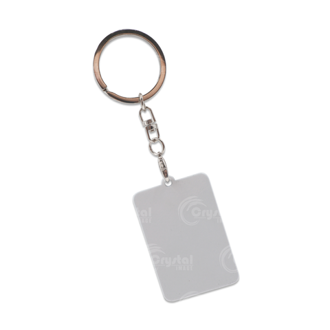 Metal Keychain (Silver / White)