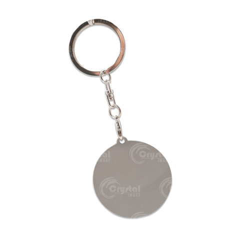 Metal Keychain (Silver / White)