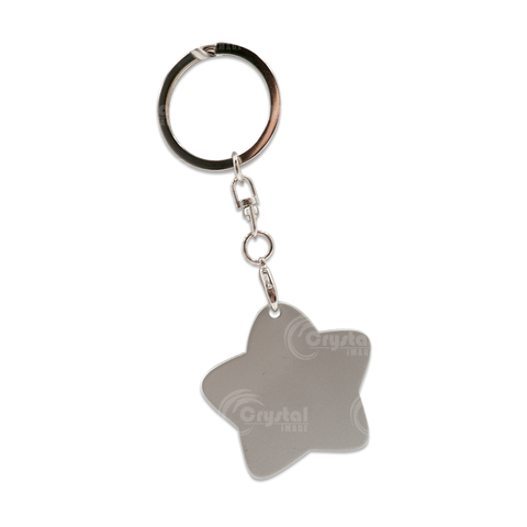 Metal Keychain (Silver / White)