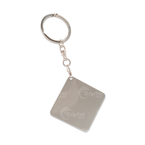 Metal Keychain (Silver / White)
