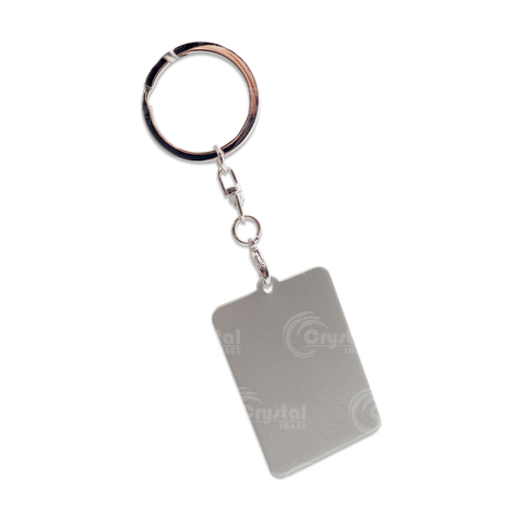 Metal Keychain (Silver / White)