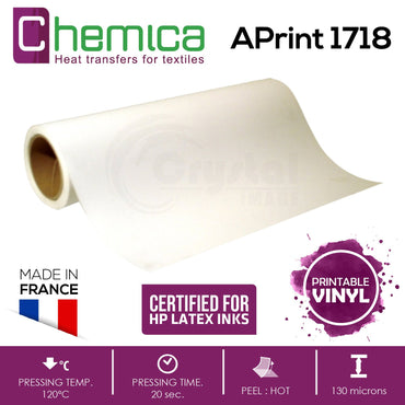 Chemica Heat Transfer Vinyl - APrint 1718 - Crystal Image Paper Marketing Corp