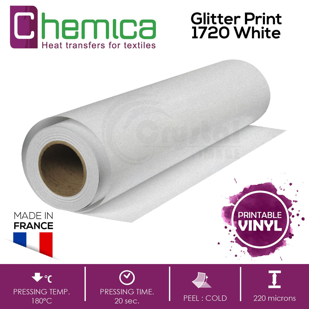Chemica Glitter Print 1720 White - Crystal Image Paper Marketing Corp