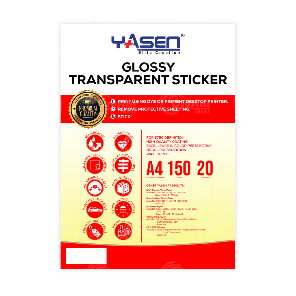 Transparent Vinyl Stickers I Tech Waterproof Printable Vinyl Sticker